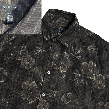 Van Heusen® Black Floral Casual Shirt(M)