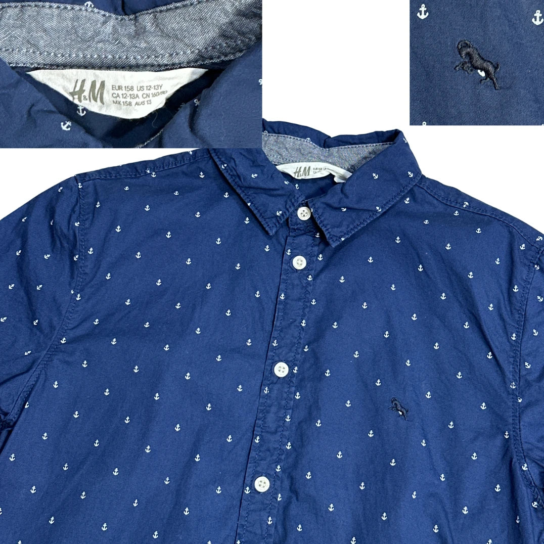H&M® Navy Printed Casual Shirt(S)