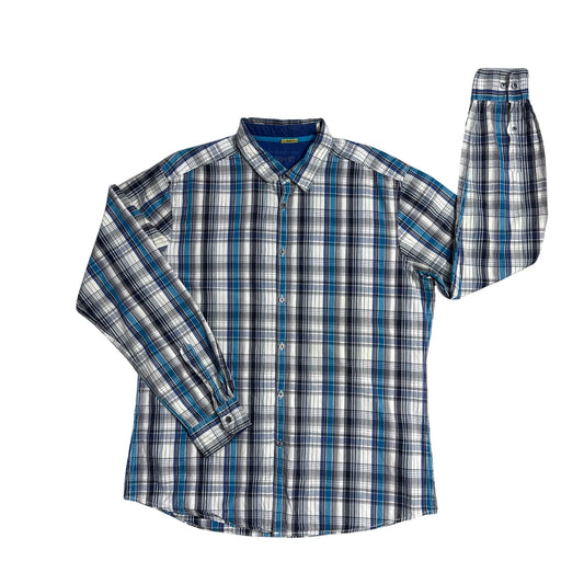 Esprit® Blue Plaid Casual Shirt (XL)