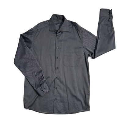 Eterna® Black Textured Formal Shirt (L)