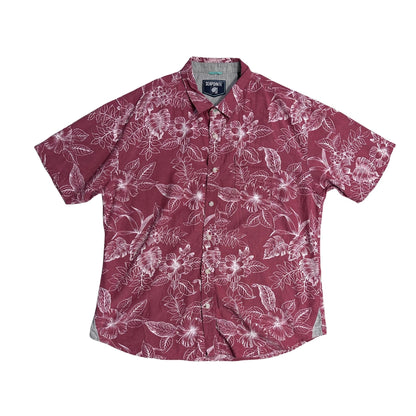 Seapointe® Burgundy Floral Casual Shirt 🌺(XL)
