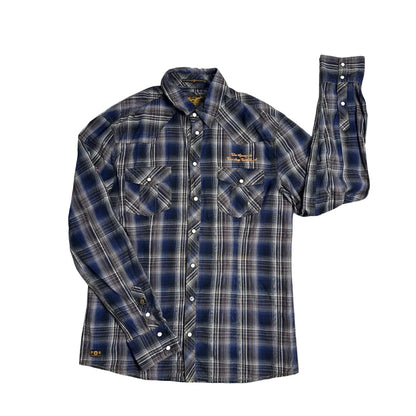Eight2Nine® Blue Grey Western Casual Shirt(XL)