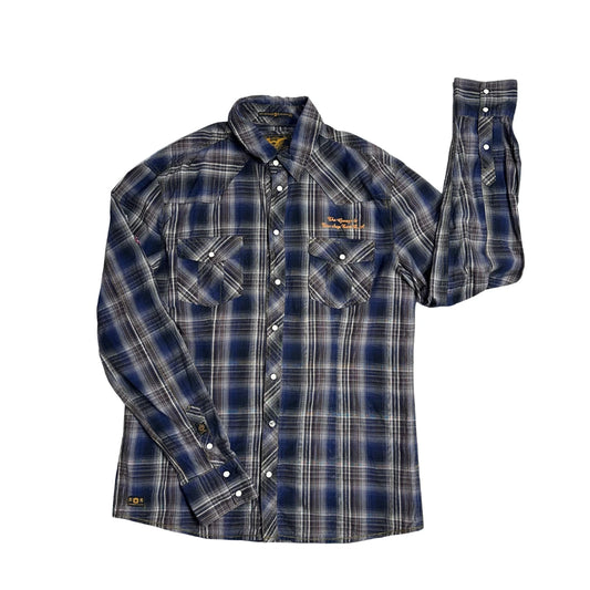 Eight2Nine® Blue Grey Western Casual Shirt(XL)