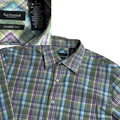 Van Heusen® Multi Color Plaid Classic Shirt(M)