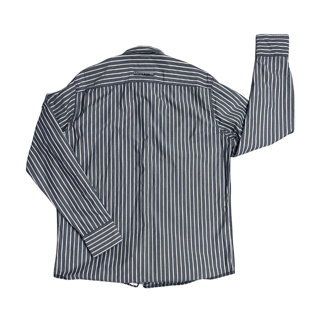 Camel Active® Navy Striped Button-Up Shirt(L)