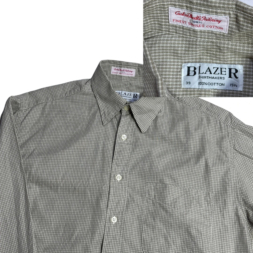 Blazer® Grey Check Formal Shirt(XL)