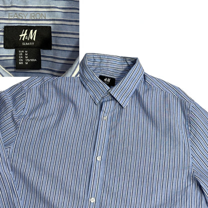 H&M® Blue Striped Slim Fit Shirt(M)