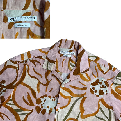 Zara® Pink Floral Resort Shirt(S)
