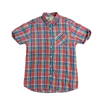 Scotch & Soda® Pink Plaid Short Sleeve Shirt(M)