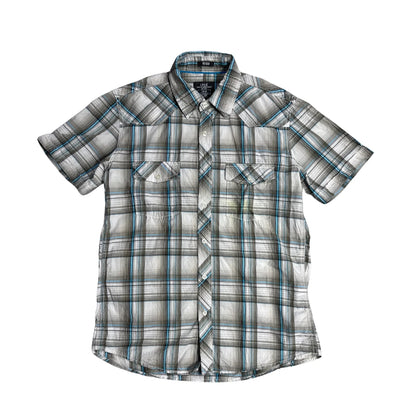H&M LOGG® Grey Plaid Utility Shirt(M)
