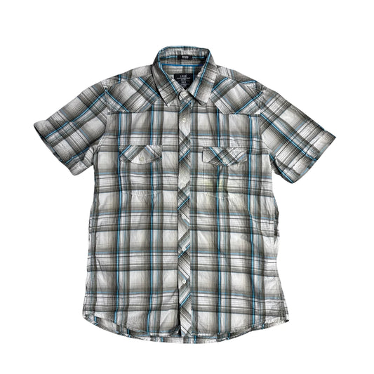 H&M LOGG® Grey Plaid Utility Shirt(M)