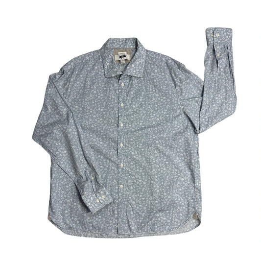 👔 Joseph Abboud® Blue Floral Print Dress Shirt(2XL)
