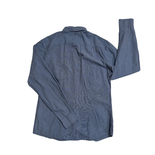 👔 The Leisure Shirt® Blue Micro Check Casual Shirt(L)