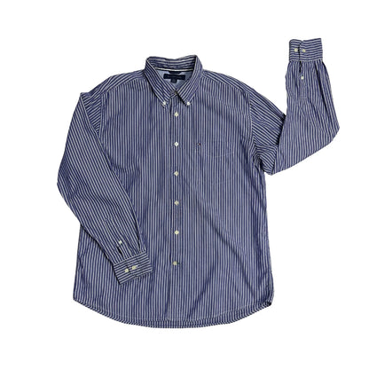 👔 Tommy Hilfiger® Blue Striped Button Down Shirt(XL)