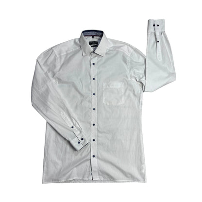 👔 Royal Class® White Modern Fit Dress Shirt(L)