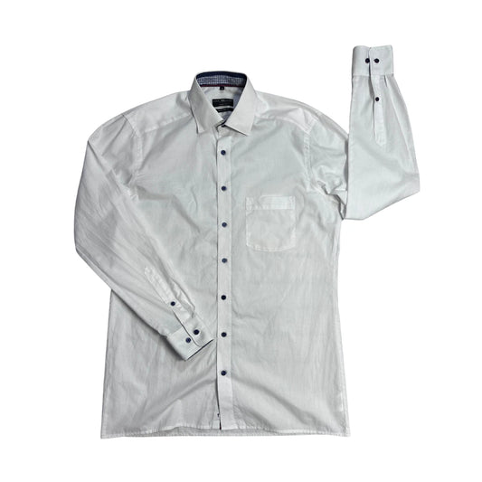 👔 Royal Class® White Modern Fit Dress Shirt(L)