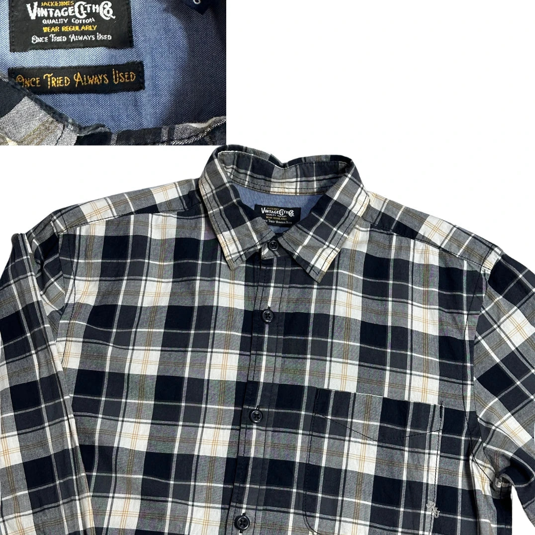 👔 Jack & Jones® Black Check Casual Shirt(S)