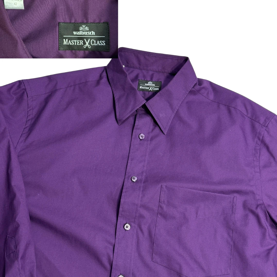 👔 Walbusch® Purple Formal Dress Shirt(XL)