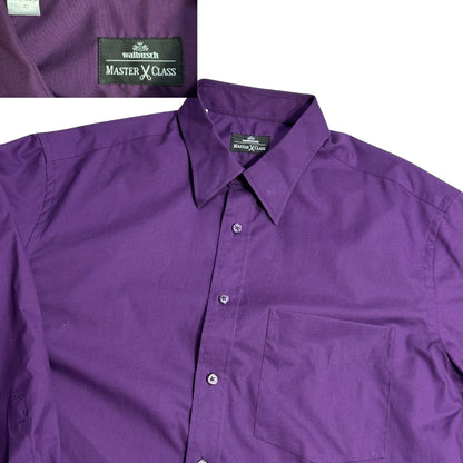 👔 Walbusch® Purple Formal Dress Shirt(XL)
