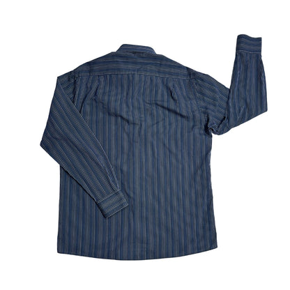 👔 Thomas Nash® Black Striped Formal Shirt(L)