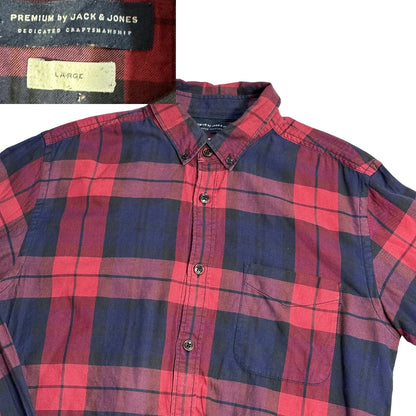 Jack & Jones® Red Check Casual Shirt(L)
