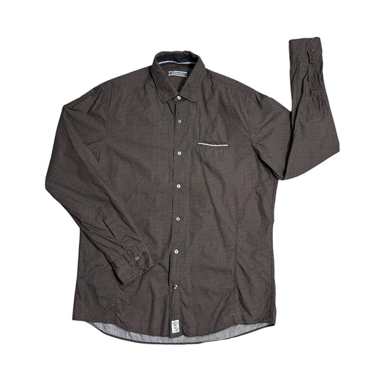 Pierre Cardin® Brown Pattern Formal Shirt(M)