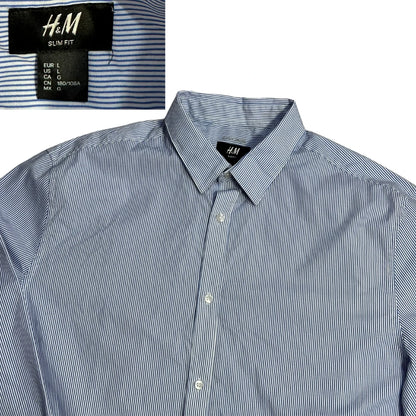 H&M® Blue Striped Slim Fit Shirt(L)