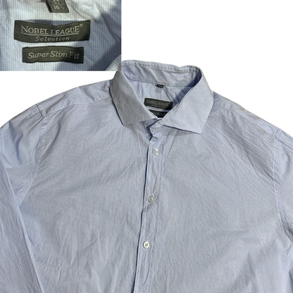 Nobel League® Light Blue Super Slim Formal Shirt(L)