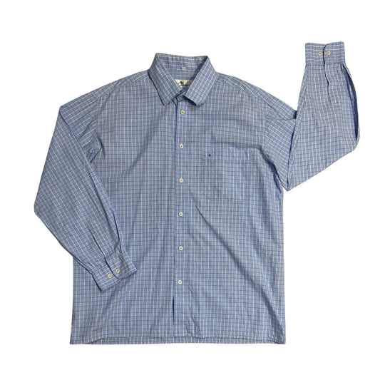 Camargue® Sky Blue Check Formal Shirt 👔(XL)
