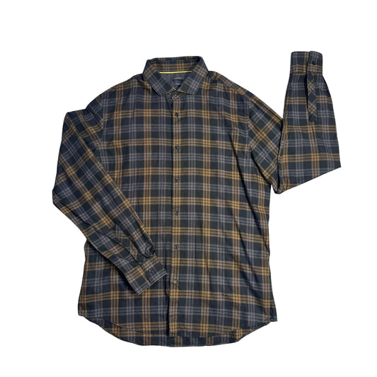 Esprit® Brown Check Slim Fit Shirt 🤎(L)