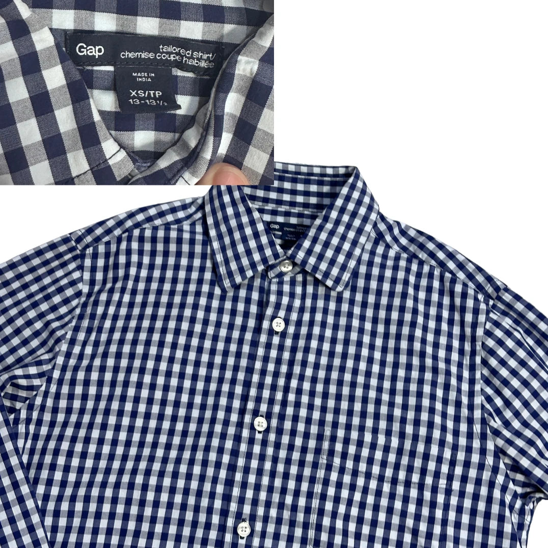 Gap® Blue Check Tailored Shirt 💙(S)