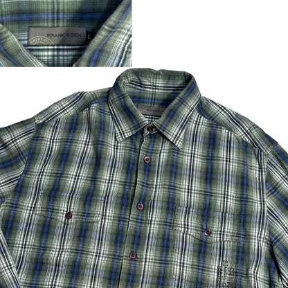 Frank Eden® Green Check Casual Shirt 💚(L)