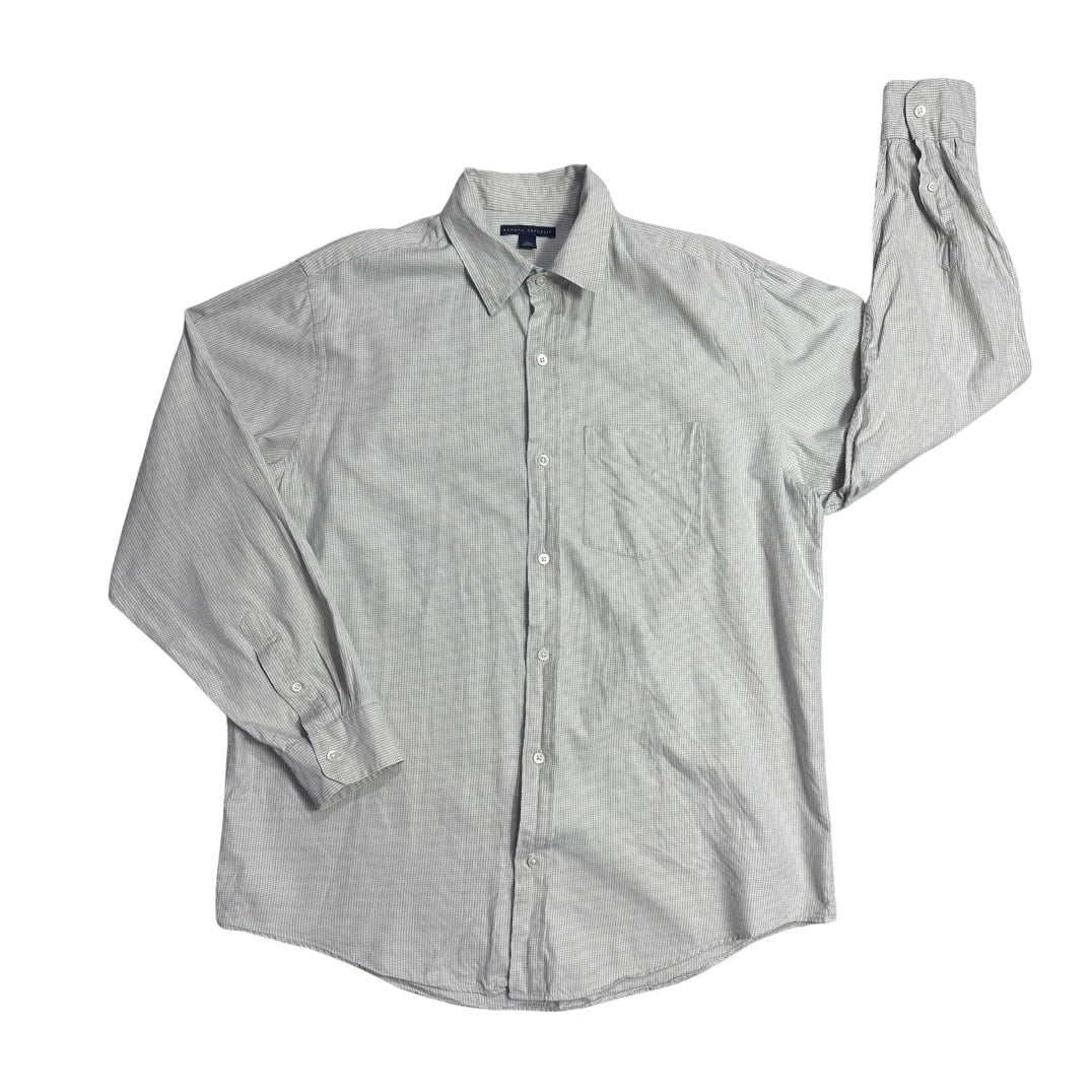 Banana Republic® Grey Micro Check Formal Shirt(L)