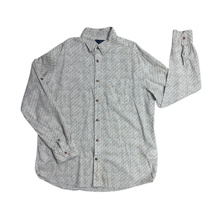 Canda® Beige Patterned Casual Shirt(L)