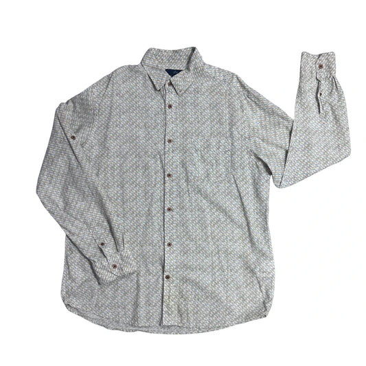 Canda® Beige Patterned Casual Shirt(L)