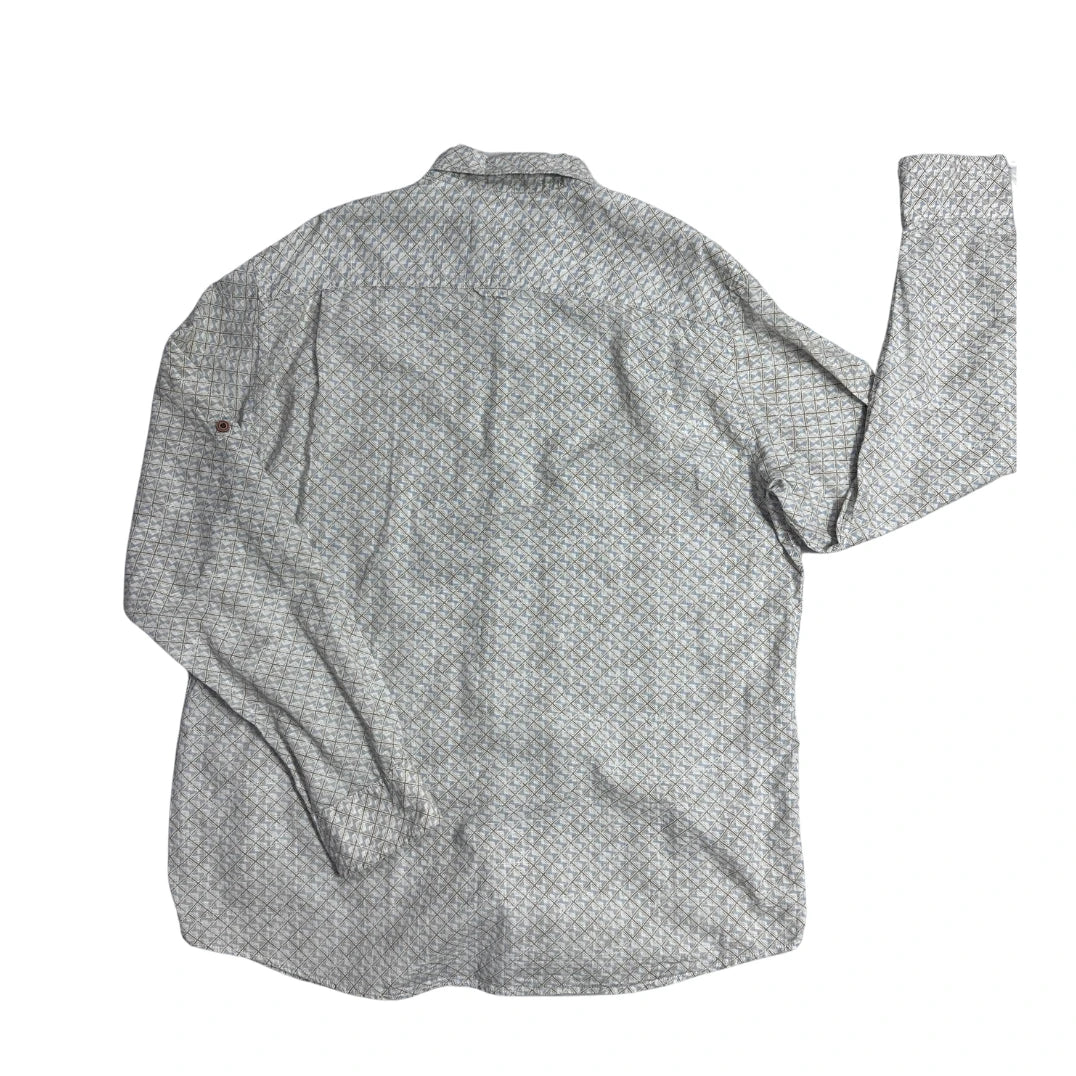 Canda® Beige Patterned Casual Shirt(L)