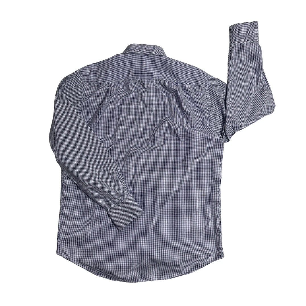 M&S® Navy Check Formal Shirt(L)