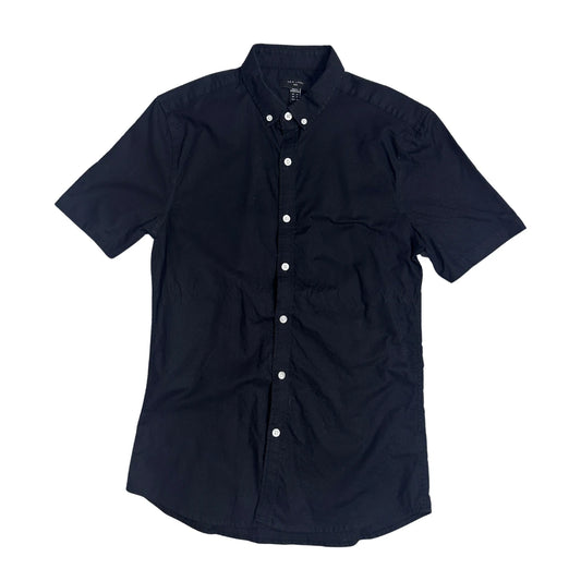 New Look® Black Muscle Fit Short Sleeve Shirt(M)