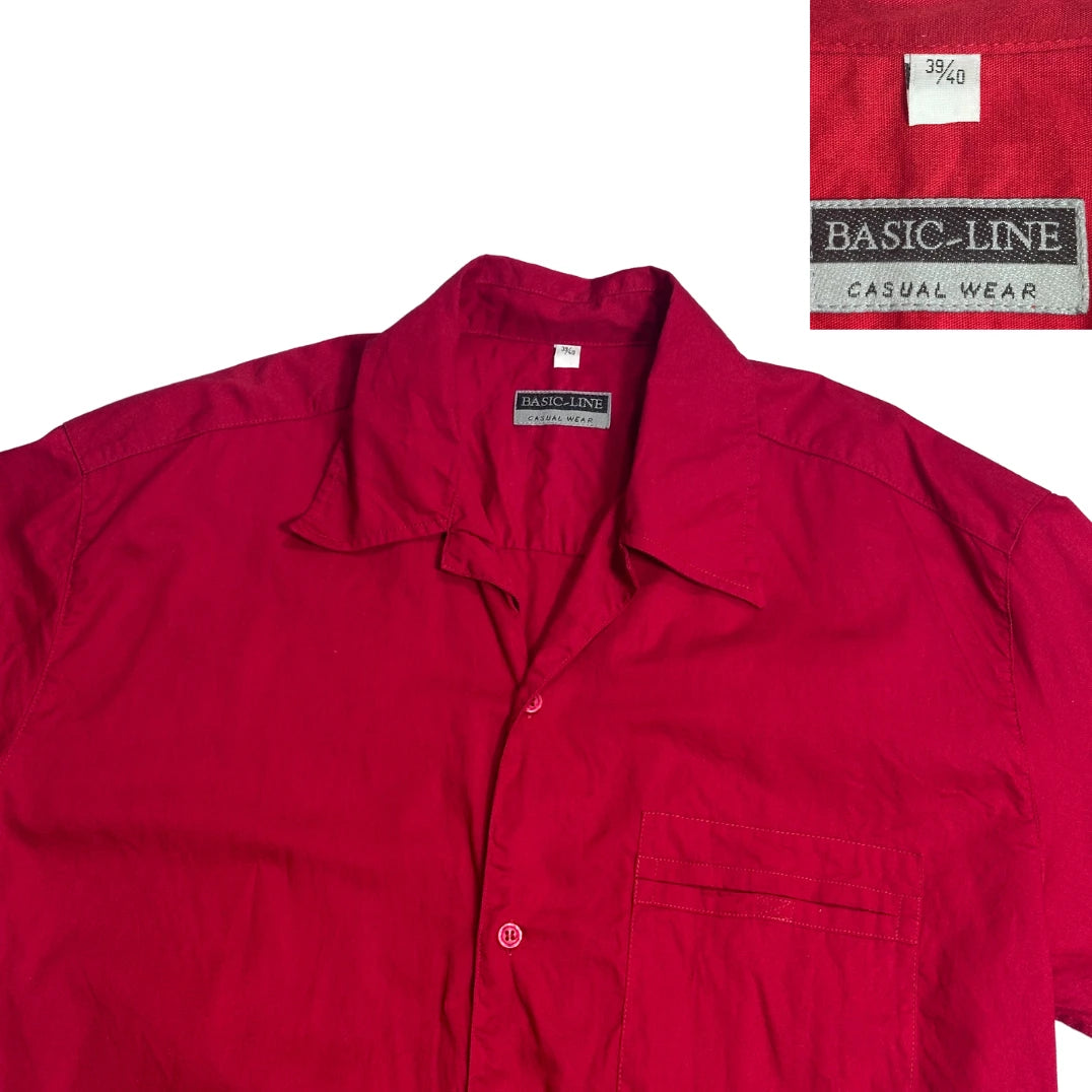 Basic-Line® Red Casual Short Sleeve Shirt(L)