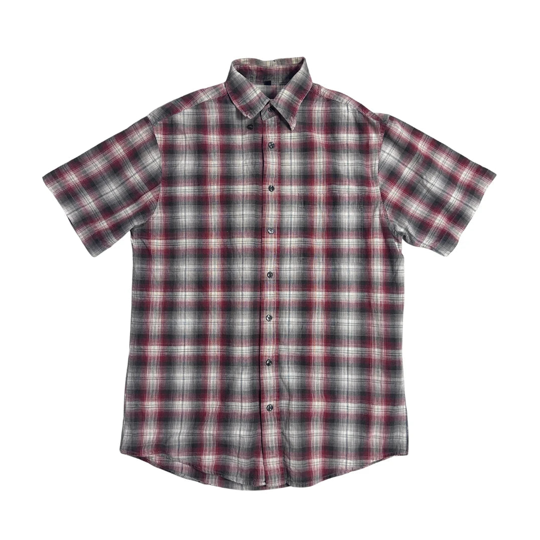 Canda® Maroon Plaid Casual Shirt(S)