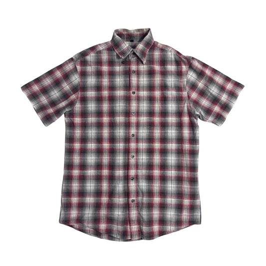 Canda® Maroon Plaid Casual Shirt(S)