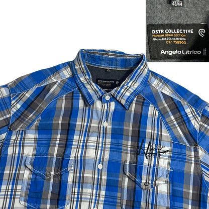 Angelo Litrico® Blue Plaid Casual Shirt(XL)
