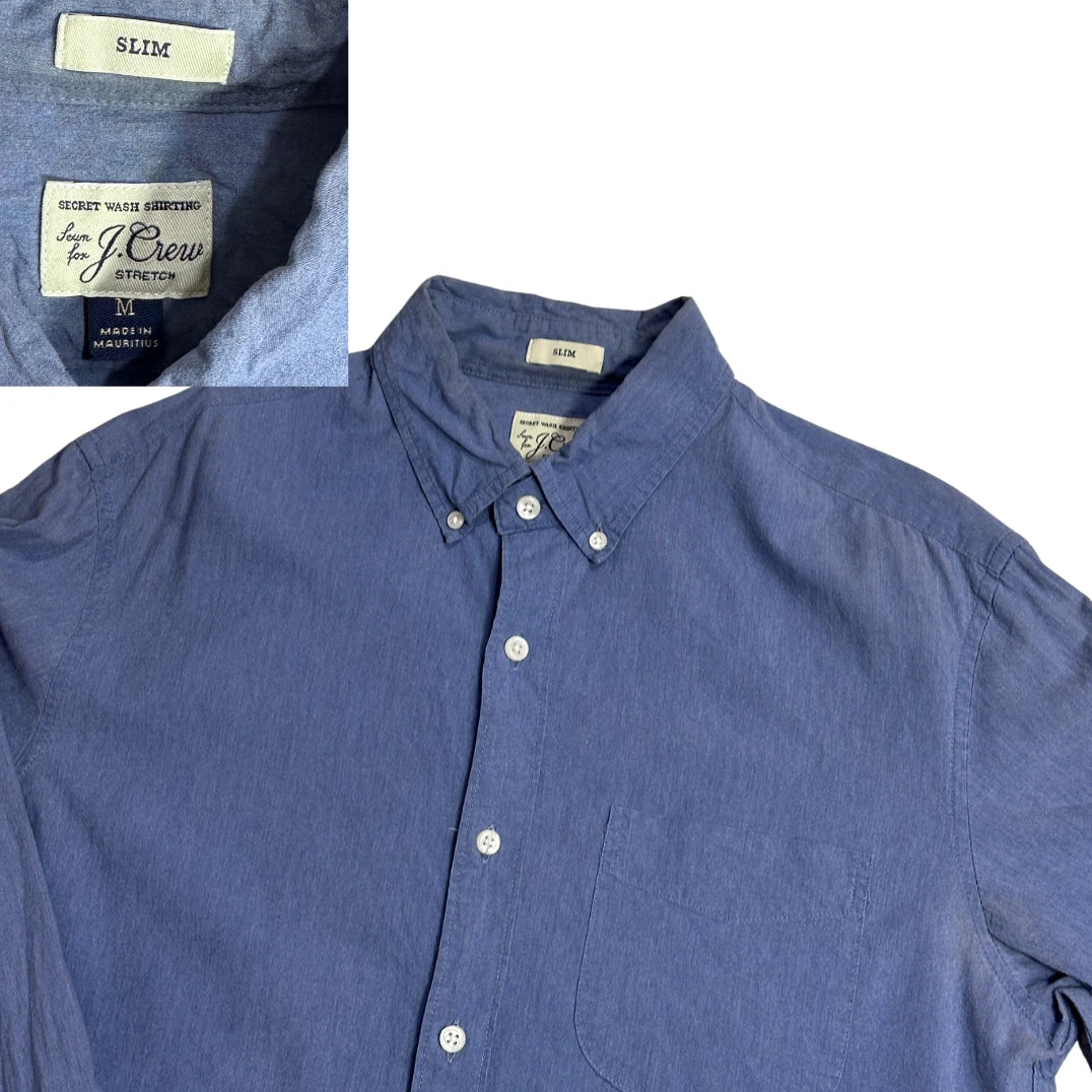 J.Crew® Blue Slim Fit Casual Button Down Shirt (M)