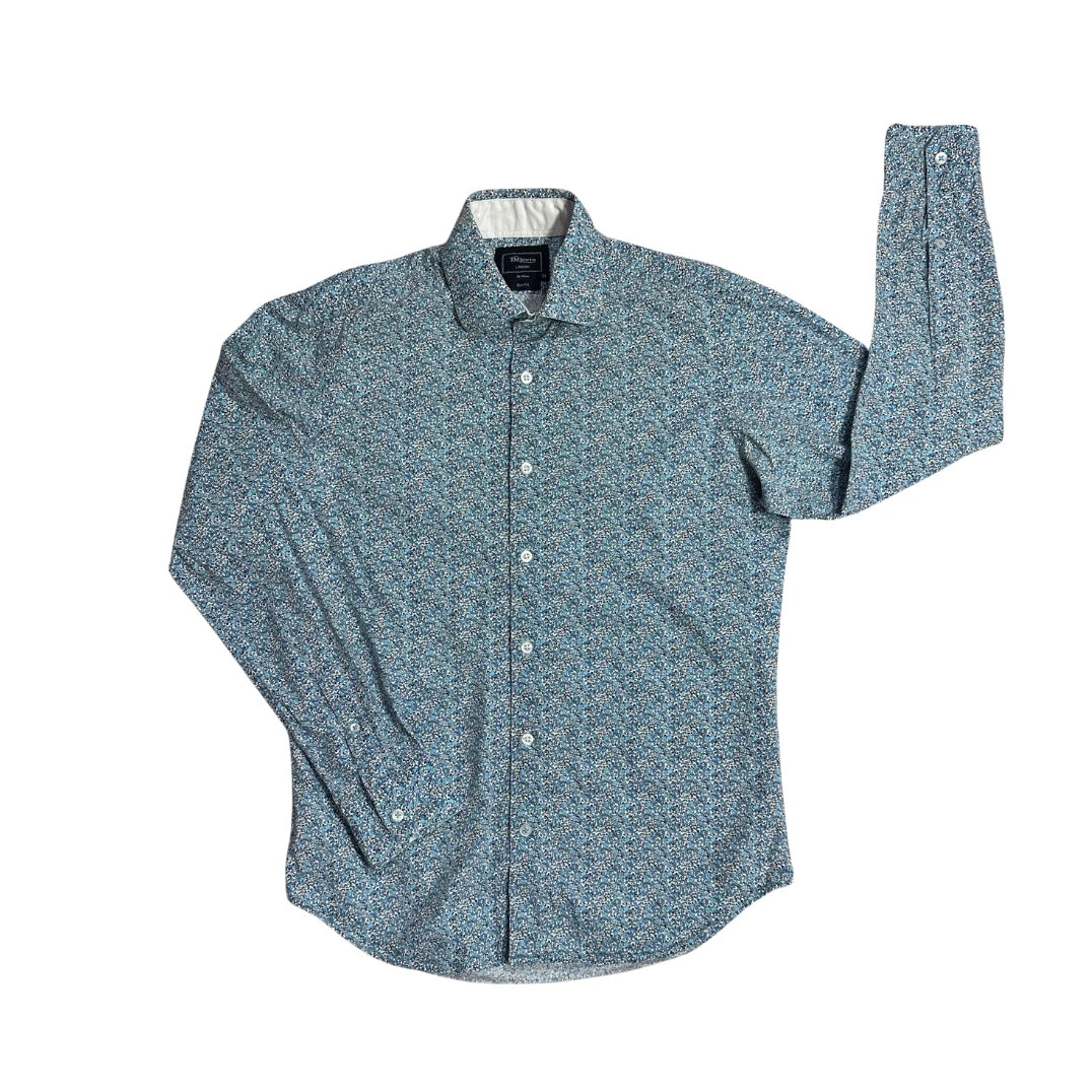 Milewin® Blue Floral Slim Fit Shirt 🌸(S)