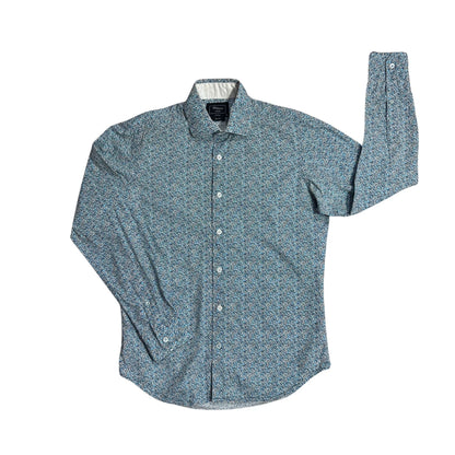 Milewin® Blue Floral Slim Fit Shirt 🌸(S)