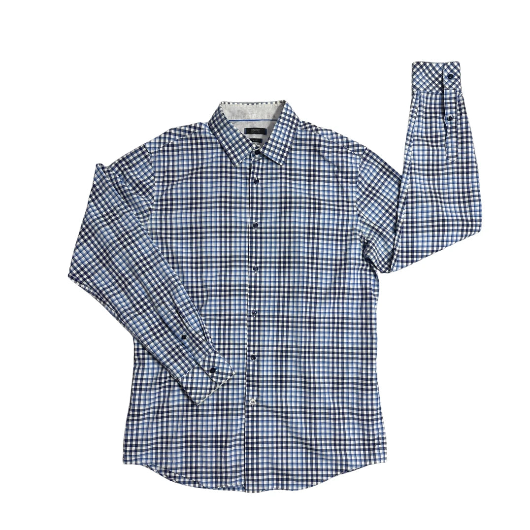 Esprit® Blue Check Slim Fit Shirt 🔵(M)