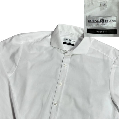 Royal Class® White Body Fit Formal Shirt 🤍(M)