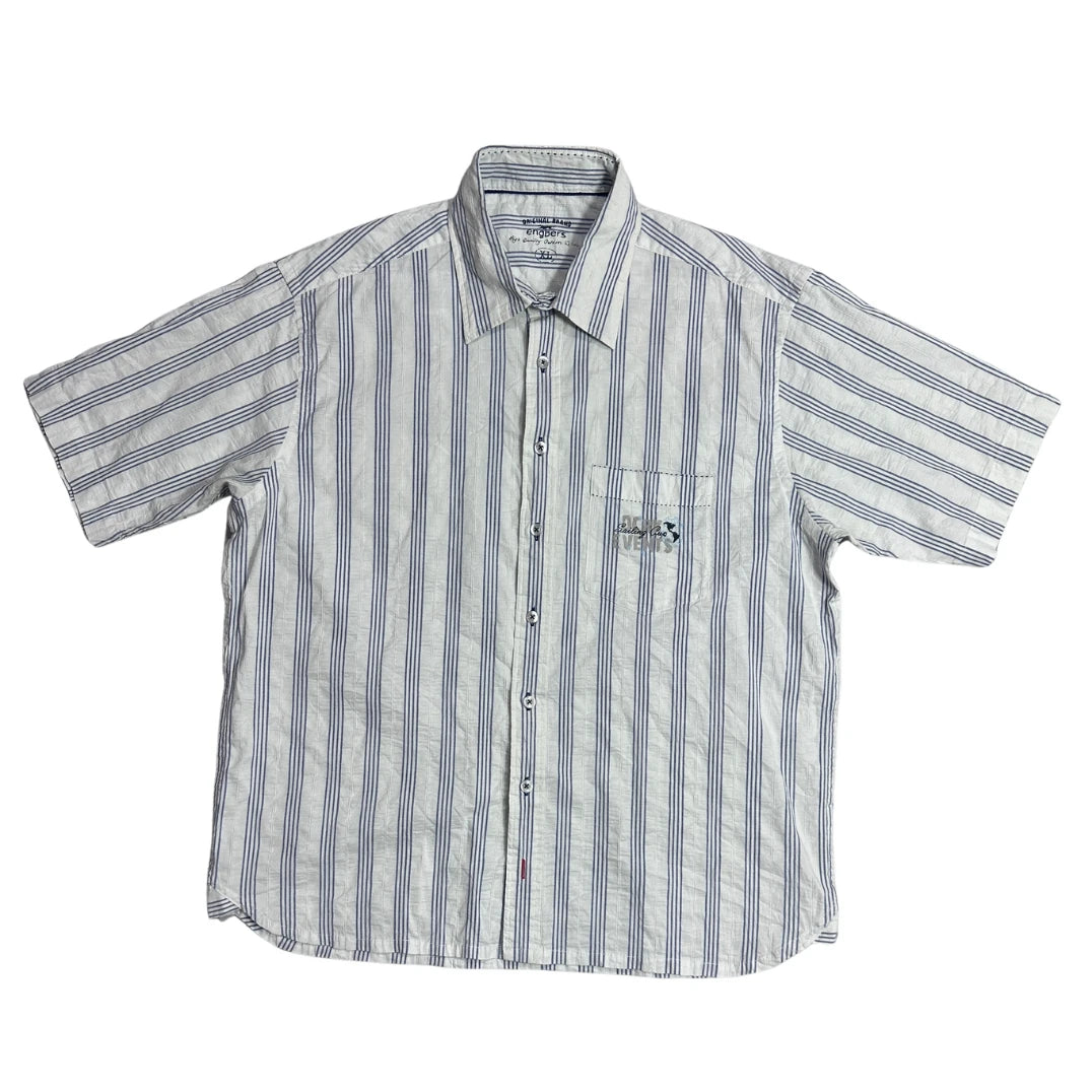 Engbers® White Striped Casual Shirt ⚓(XL)