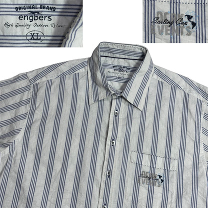 Engbers® White Striped Casual Shirt ⚓(XL)