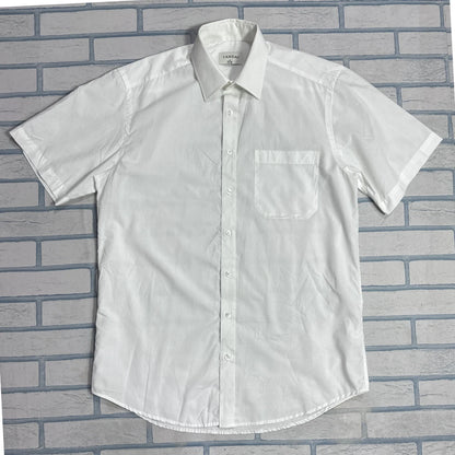 Canda® White Casual Half Sleeve Shirt 🤍(S)